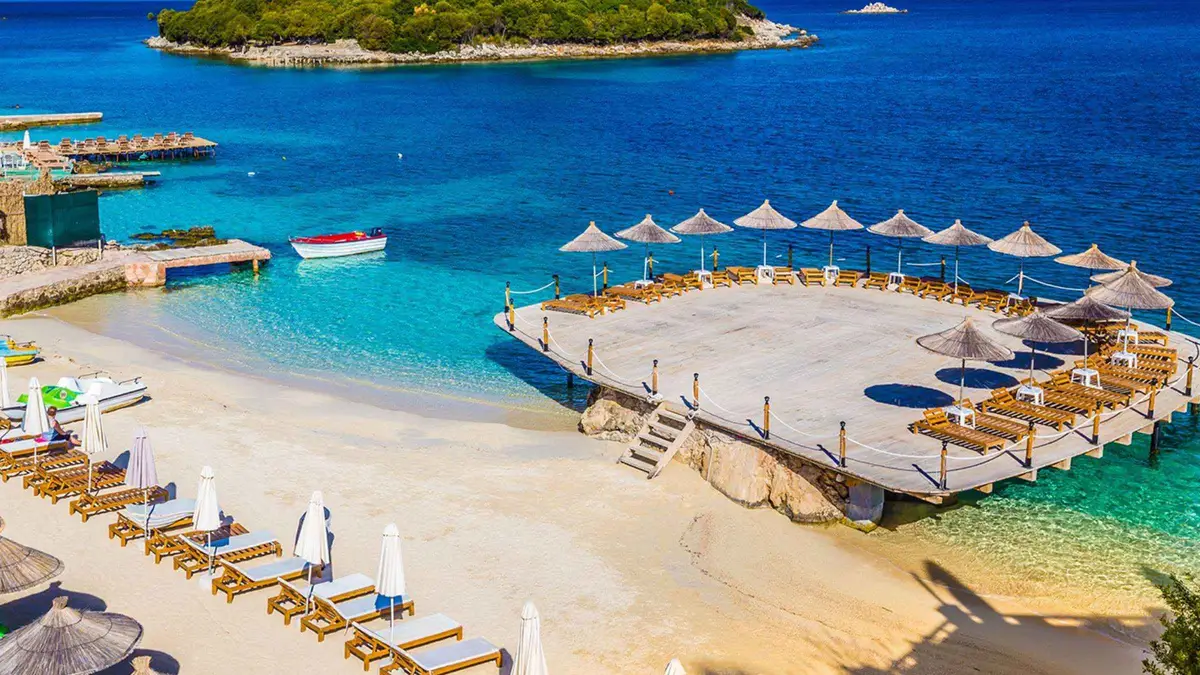 Ksamil islands boat trip paired with the Blue Eye Albania spring on a day tour from Tirana and Durrës