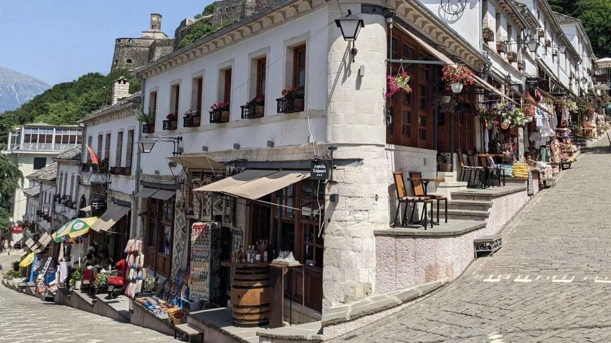 Ottoman stone houses of Gjirokaster on the day tour combined with the Blue Eye Albania spring